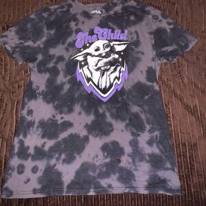 Star Wars Mandalorian Grogu tie dye graphic short sleeve tshirt size large